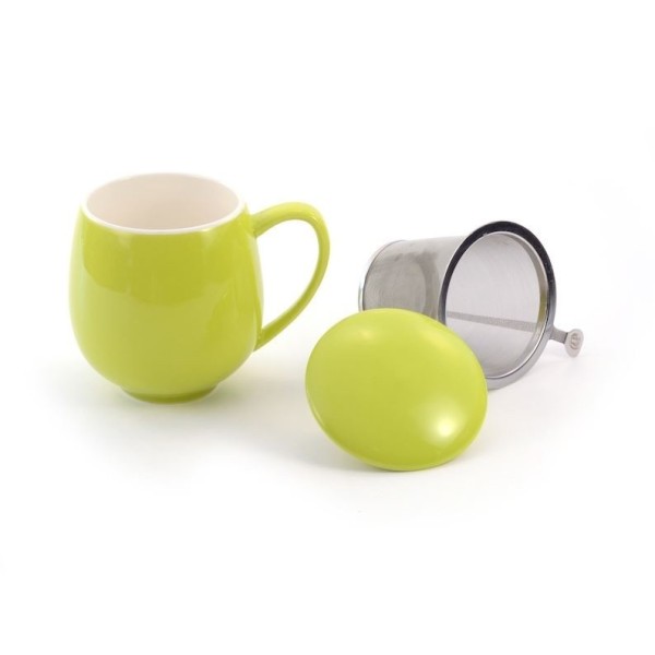 Tasse en porcelaine avec infuseur 0,35 L pomme