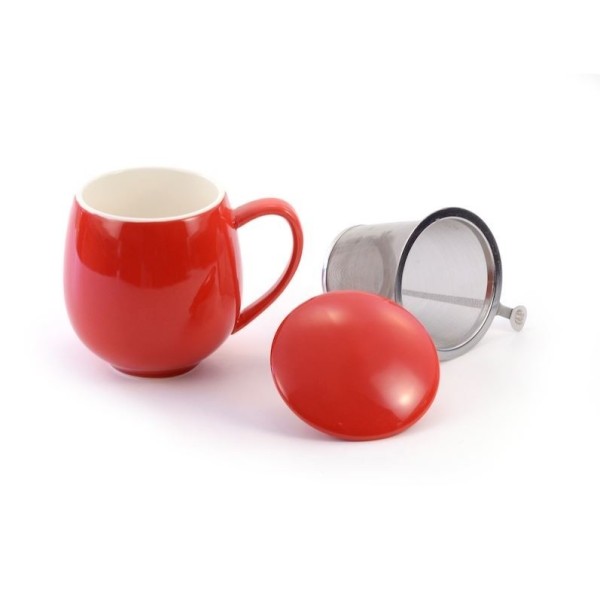 Tasse en porcelaine avec infuseur 0,35 L pomme