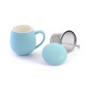 Tasse en porcelaine avec infuseur 0,35 L bleu azur