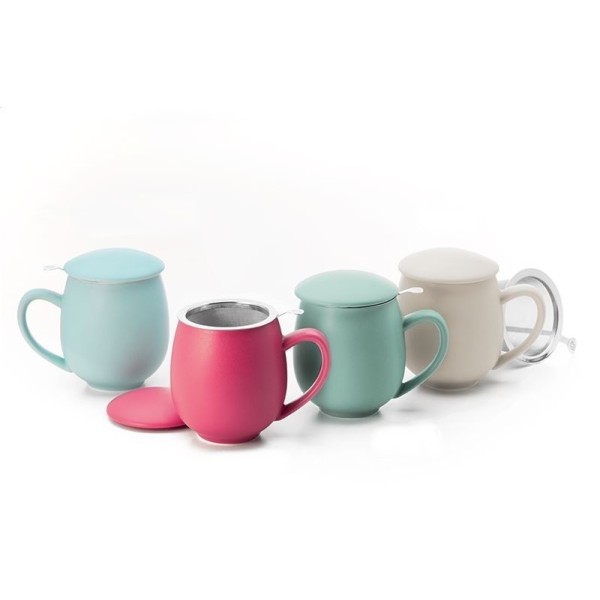 Tasse en porcelaine avec infuseur 0,35 L framboise