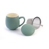 Tasse en porcelaine avec infuseur 0,35 L vert d'eau