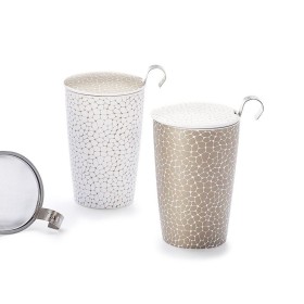 Théière "Stone Platine" en porcelaine