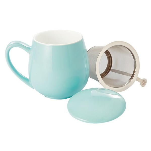 Théière en porcelaine turquoise (Brillante)