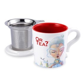 Tasse à thé blanche avec infuseur inox