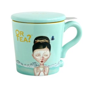 Tasse à thé turquoise avec infuseur inox