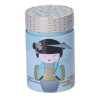 Boîte à thé Geisha bleue double couvercle
