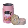 Boîte à thé Geisha rose double couvercle