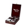 Coffret en noyer de 4 thés vrac BIO