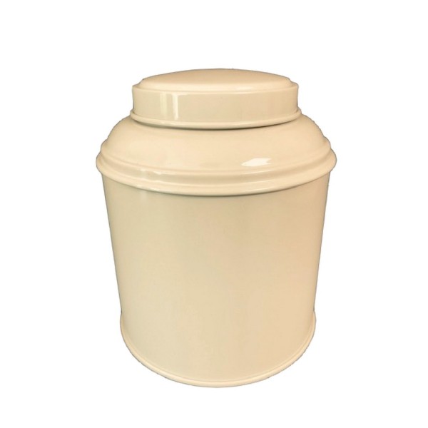 Boîte à thé métal empilable couleur crème Anglaise