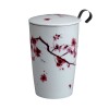Tisanière "Fleurs de cerisier" en porcelaine