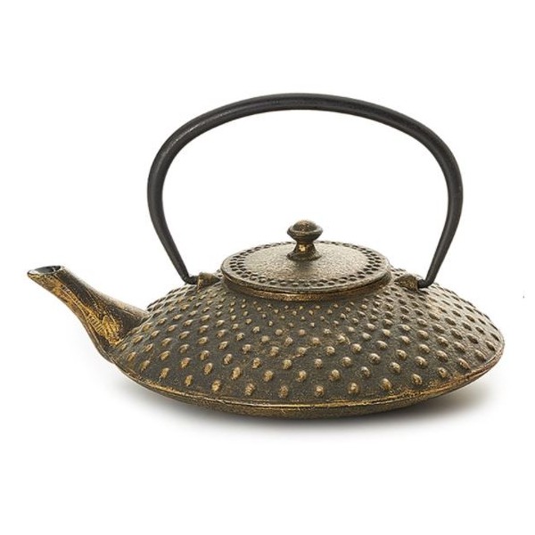 Théière Kazuha or et noire en fonte émaillée de 1 L