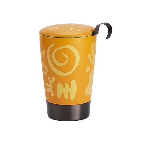 Tisanière en porcelaine double paroi "Opéra jaune" Eigenart 350 ml