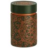 Boîte à thé Mandala noire double couvercle