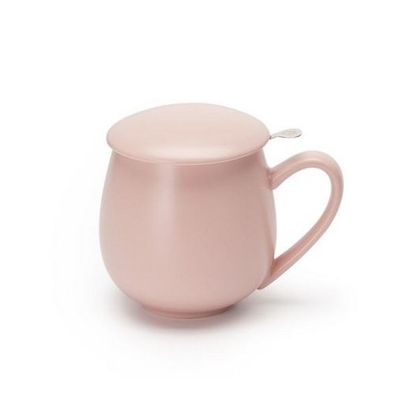 Tisanière en porcelaine rose mat avec infuseur 300 ml