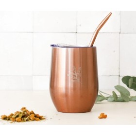 Calebasse Maté Cuivre & Bombilla
