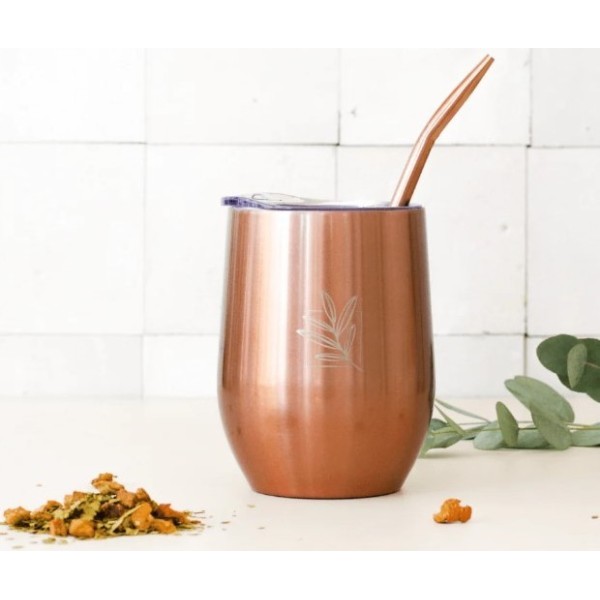 Calebasse Maté Cuivre | Hermétique, Design & Bombilla | Kyosei Tea