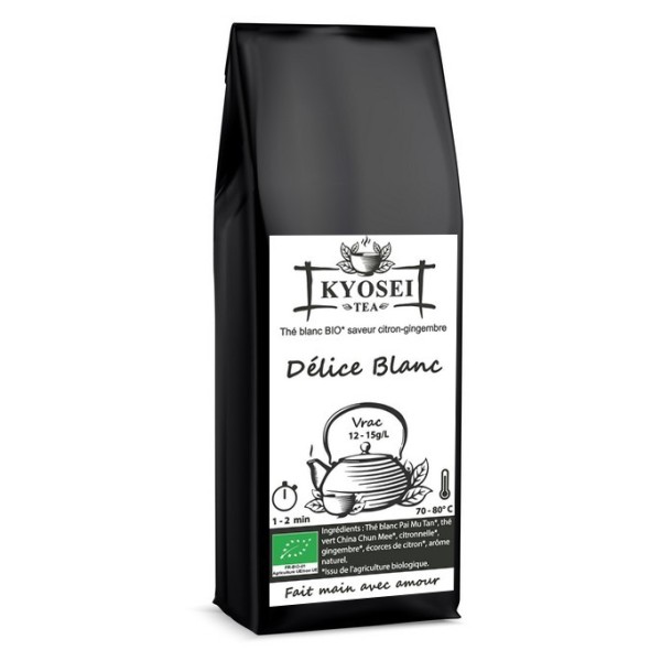 Délice blanc thé blanc bio saveur gingembre citron