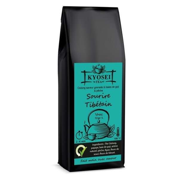 Sourire Tibétain thé Oolong saveur de grenade, baie de goji et pêche