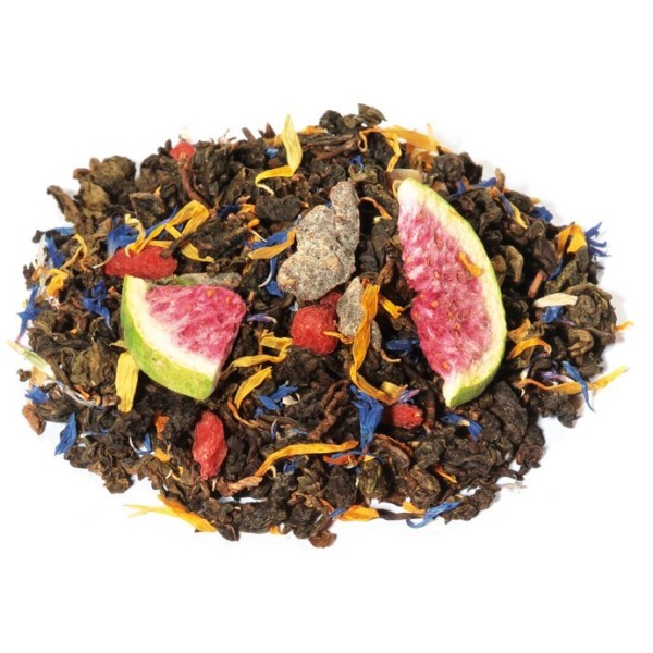 Sourire Tibétain thé Oolong saveur de grenade, baie de goji et pêche