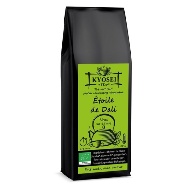 Etoile de Dali thé vert bio saveur canneberge-gingembre