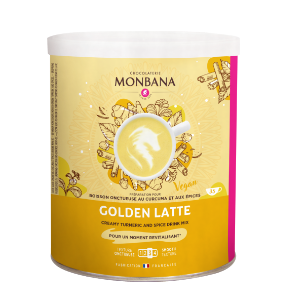 Golden Latte en poudre de chez Monbana 350 gr