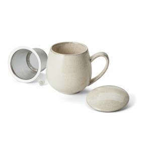 Tisanière en grès - couleur crème - Kyosei Tea
