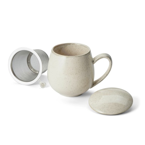 Tisanière en grès - couleur crème - Kyosei Tea