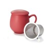 Tisanière framboise mat en porcelaine avec filtre inox et couvercle – 0.35 L – Kyosei Tea
