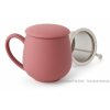 Tisanière framboise mat en porcelaine avec filtre inox et couvercle – 0.35 L – Kyosei Tea