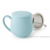 Tisanière bleue azur mat en porcelaine avec filtre inox et couvercle – 0.35 L – Kyosei Tea