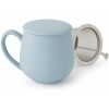 Tisanière bleu mat en porcelaine avec filtre inox et couvercle – 0.35 L – Kyosei Tea