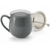 Tisanière en porcelaine anthracite avec filtre inox et couvercle – 0.35 L – Kyosei Tea