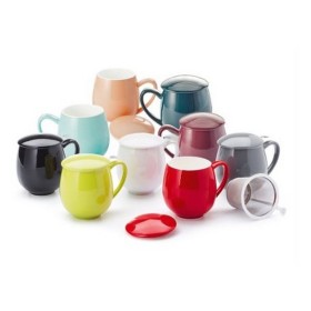Collection de tisanières en porcelaine émaillée brillante avec la version anthracite – 0.35 L – Kyosei Tea