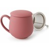 Tisanière framboise mat en porcelaine avec filtre inox et couvercle – 0.35 L – Kyosei Tea