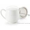 Tisanière en porcelaine blanche avec filtre inox et couvercle – 0.35 L – Kyosei Tea