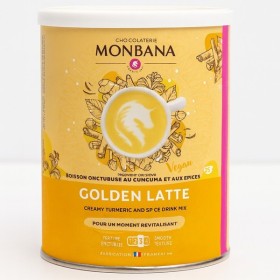 Boites de 350 gr du Golden latte de chez Monbana - Kyosei Tea