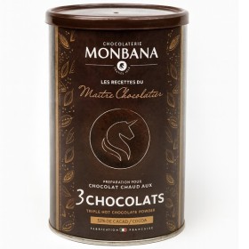 Boîte de 175 gr du Chocolat 3 chocolats de chez Monbana - Kyosei Tea