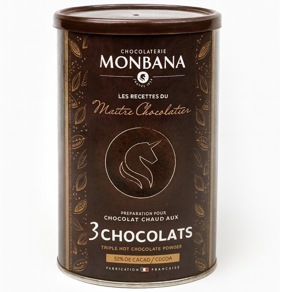 Boîte de 175 gr du Chocolat 3 chocolats de chez Monbana - Kyosei Tea
