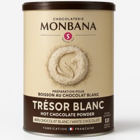 Boîte de 200 gr du Chocolat Trésor Blanc de chez Monbana - Kyosei Tea