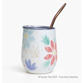 Calebasse à maté Florale et sa bombilla - Kyosei Tea