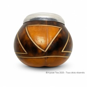 Calebasse artisanale motif triangle - Kyosei Tea