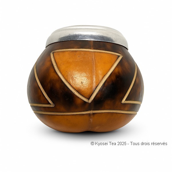 Calebasse artisanale motif triangle - Kyosei Tea