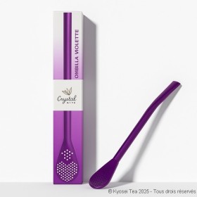 Bombilla à maté violette et sa boite - Kyosei Tea