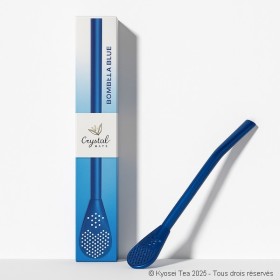 Bombilla à maté bleue et sa boite - Kyosei Tea