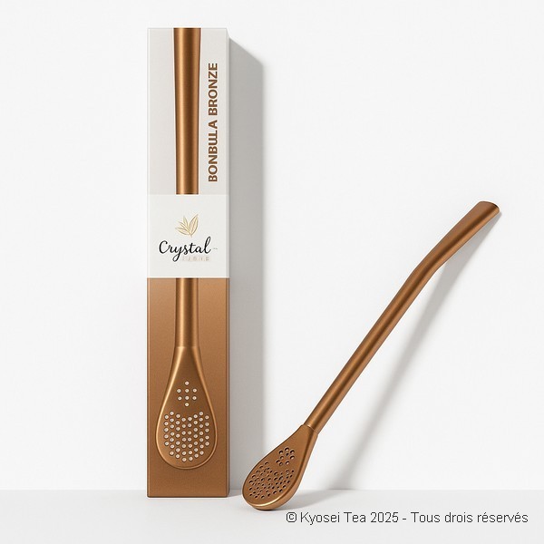Bombilla à maté cuivre et sa boite - Kyosei Tea