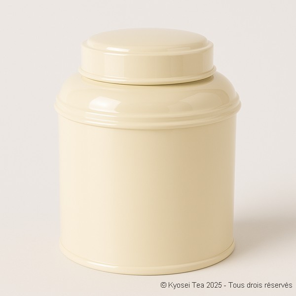 Boîte à thé empilable ivoire 100 gr - Kyosei Tea