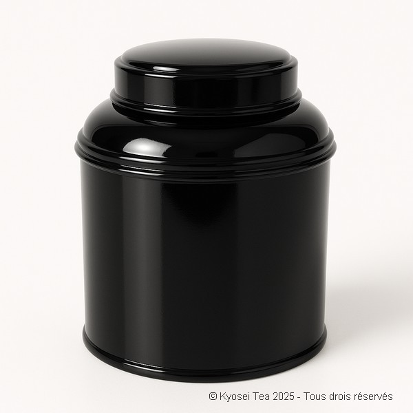 Boîte à thé empilable noir métal 100 gr - Kyosei Tea