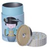 Boîte à thé geisha bleue ouverte - Kyosei Tea