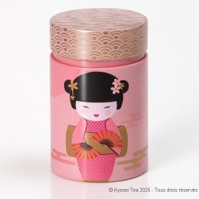 Boîte à thé geisha rose 100 gr - Kyosei Tea