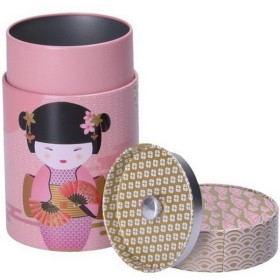 Boîte à thé geisha rose ouverte - Kyosei Tea